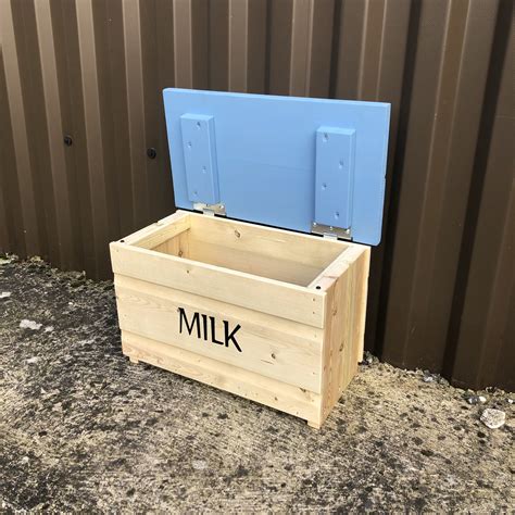 wood milk box for metal boxdoorstep|Doorstep Milk Boxes.